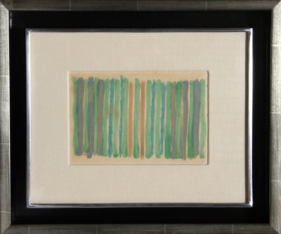 Kenneth Noland, Streifen, Wasserfarbe auf dem Papier (Unsigniert)