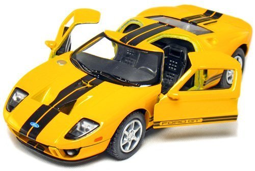 Kinsmart 1:36 Scale 2006 Ford GT Diecast Model Toy Car in Yellow