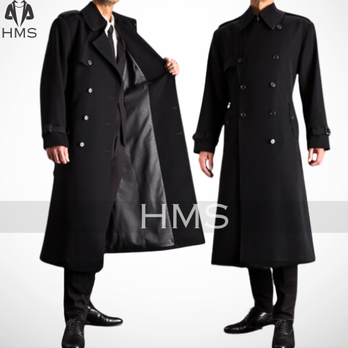 Brand New Custom Tailored Black Wool Trench Coat for Adults | eBay