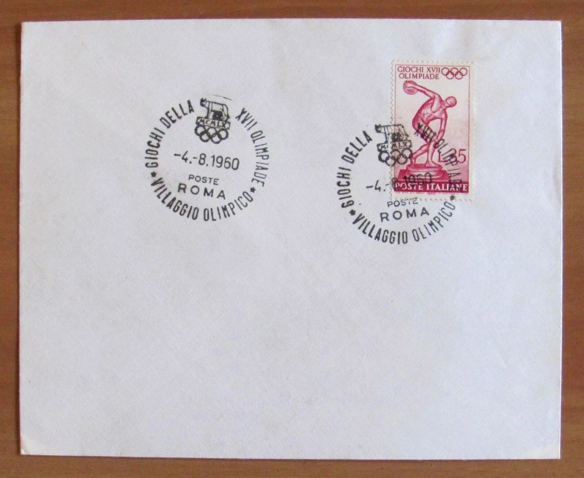 Briefumschlag Mit GIOCHI XVII Olympiade 1960 Francobollo Und Timbri