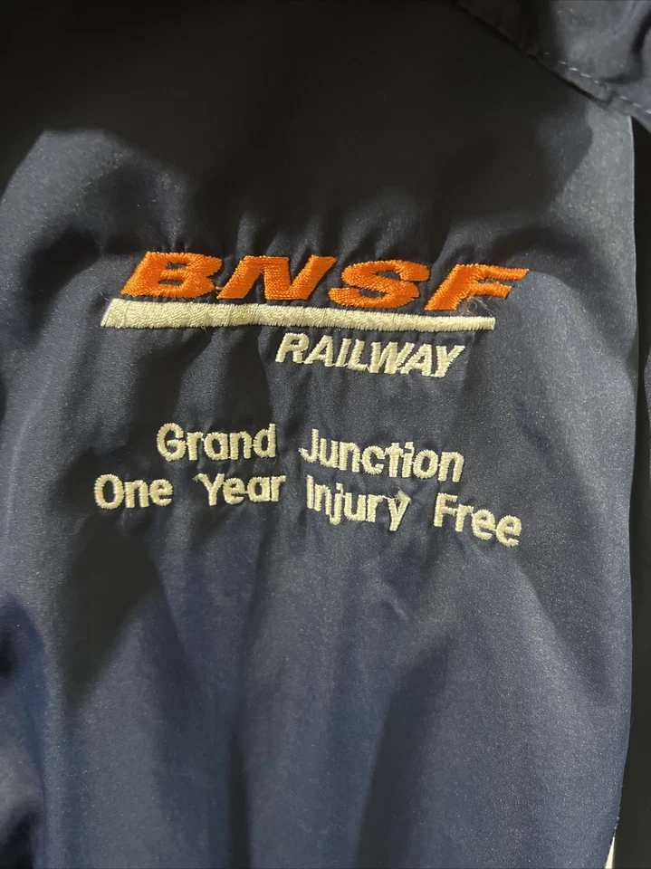 BNSF Burlington Northern GRAND JUNCTION 连帽衫 1/4 拉链圣达菲侧拉链 3XL — 第 3/4 张图片