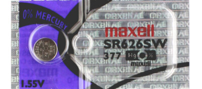 1 x Maxell 377 Watch Batteries, SR626SW or 376 Battery | Shipped from Canada