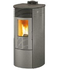 STUFA A PELLET KING 12 ROUND - 10,1 Kw ad alta efficienza - con telecomando