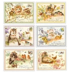 Edition a thousand beautiful * postcard * glitter * cats playing music * A6