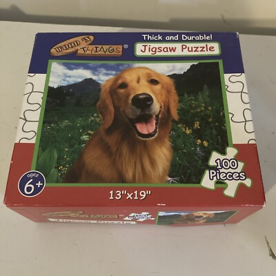 wood N Things thick and durable jigsaw puzzle 100pc Dog puzzle