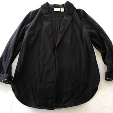 Chico s Black Open Front Blazer Jacket Topper Career Style Sz 0 A3900