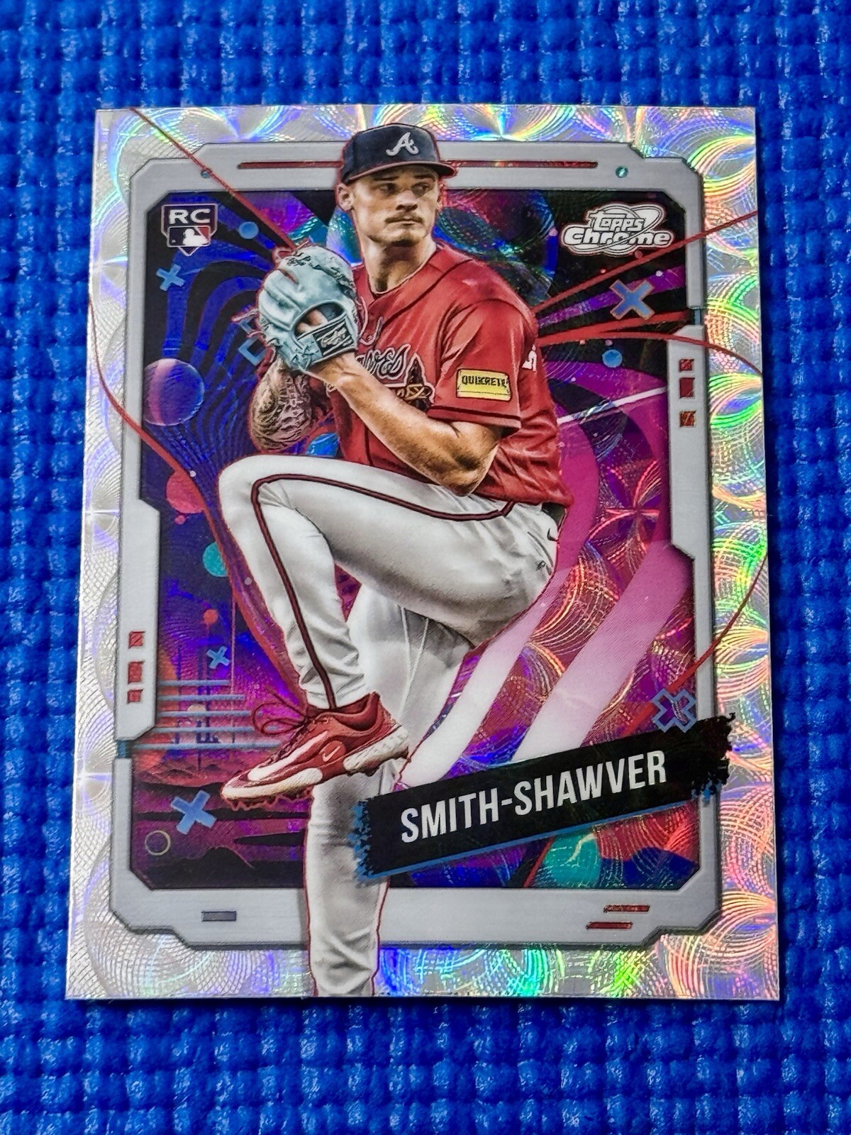 AJ Smith-Shawver 2024 Topps Cosmic Chrome Nucleus Refractor RC #62 Braves