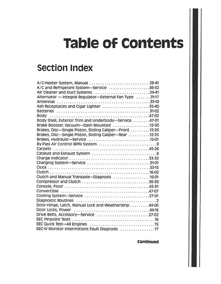 Mercury Capri 1991 taller reparación manual motor transmisión carrocería eléctrica Foto 3 de 4
