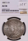 1887-S Morgan Silver Dollar NGC AU-58 #3-018