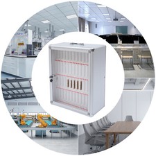 Wall-mounted 48 Slot Pocket Chart Cell Phone Storage Cabinet For Schools