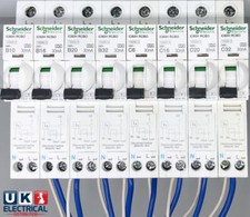 Schneider Acti 9 iC60H A9D RCBO 6a 10a 16a 20a 32a 40a Amp Type B C 30mA