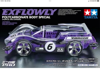 Tamiya 1:3 2 Mini 4WD Auto Exflowly Polycarbonat Body Special Pro Series 95571