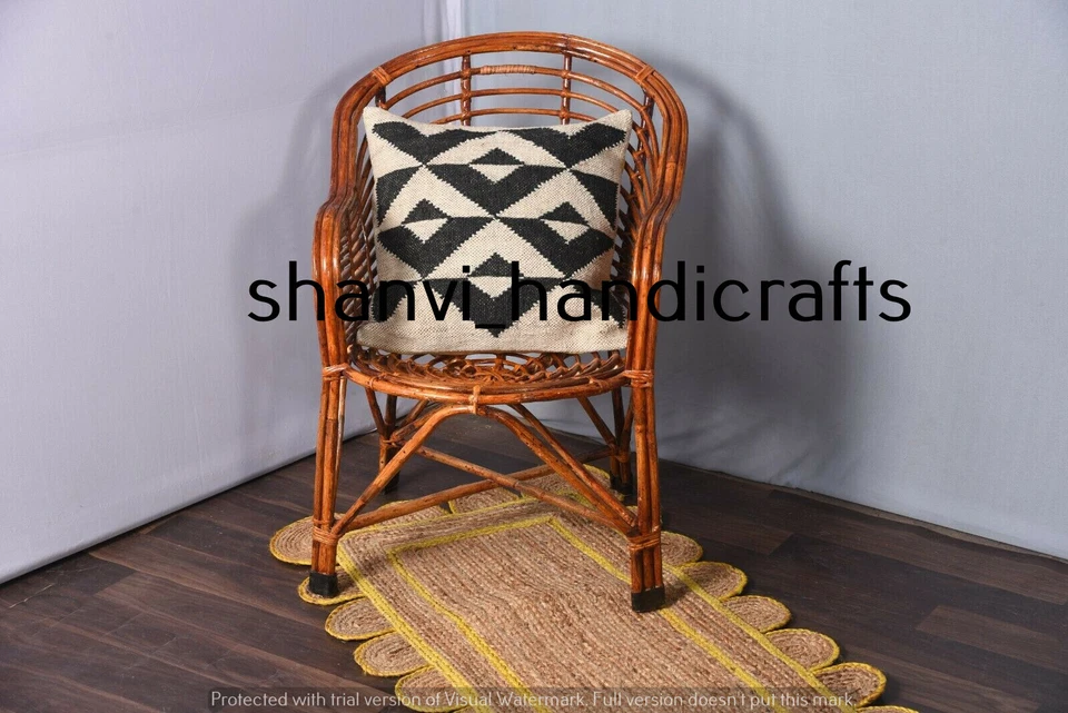 Indian Natural Rug Braided Cotton Home Decor Floor Mat Modern Area Rag Rugs - Image 2 of 4