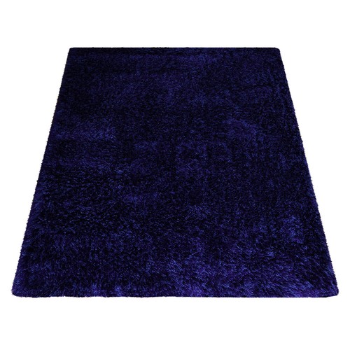 Eco-Friendly Hand Tufted Shag Polyester Area Rug Solid Blue BBH Homes - Picture 2 of 80