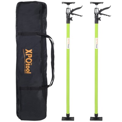 Drywall Support Pole 2Pack Steel Telescopic Adjustable 3rd Hand Support System