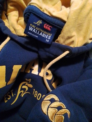 Wallabies Sweatshirt Pullover Size 14 Youth Australian Rugby Hoodie See Video - Picture 5 of 8