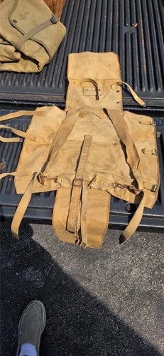 VINTAGE WW2 US MILITARY M1928 HAVERSACK - US ARMY / NAVY / MARINES