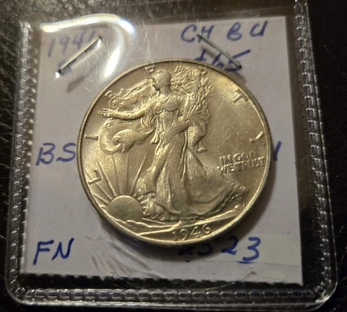 1946 S Liberty Walking Silver Half Dollar High Grade BU.