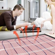 150W Red Rectangular Heat Mat Kit Floor Heating System Heating Floor Mat