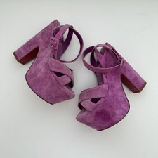 Christian Louboutin  Superyaz  Suede Platform Heeled Sandals Size 35.5