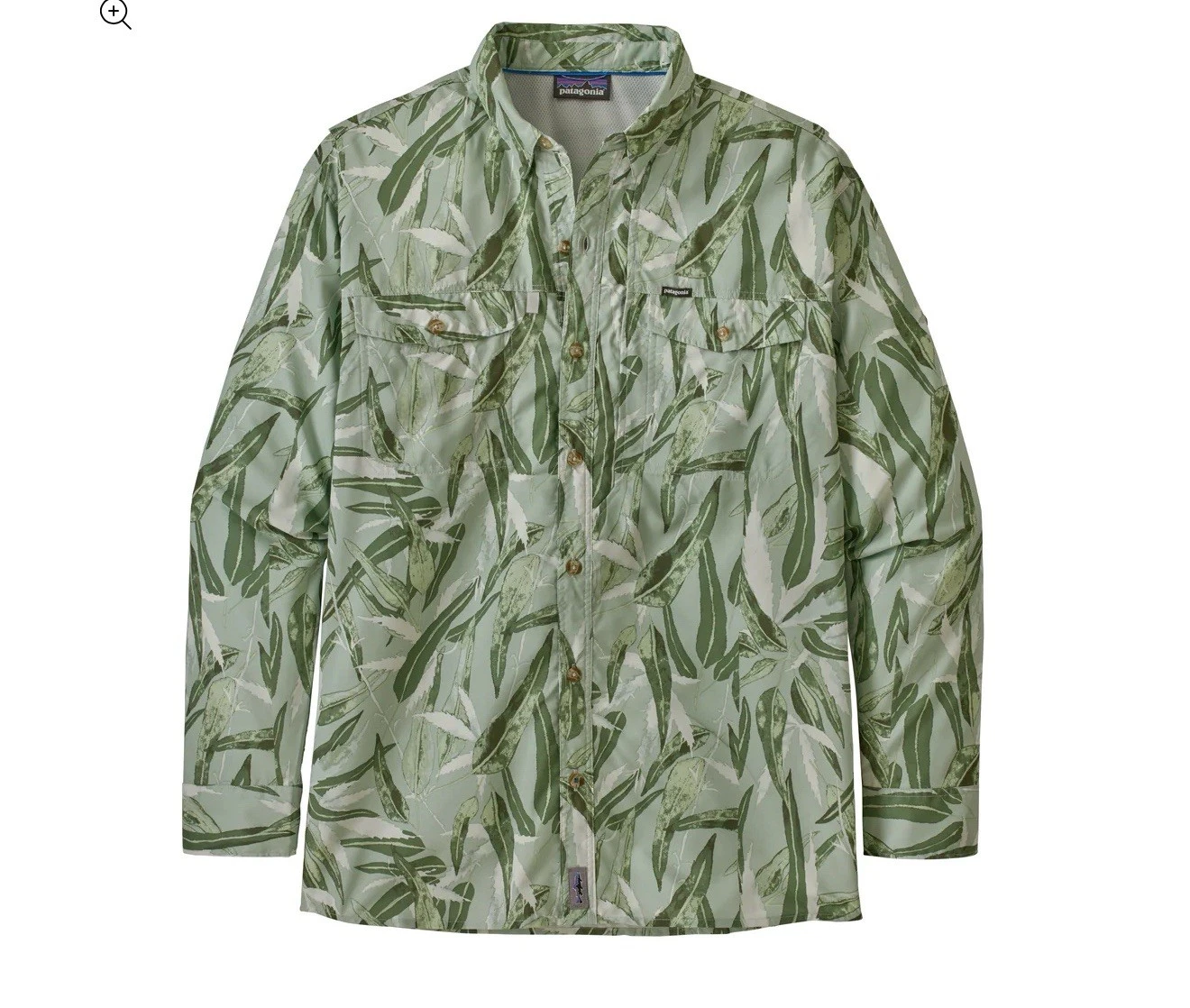 Patagonia Sol Patrol II Shirt Men Large AOP Fishing Hiking Vented Ripstop