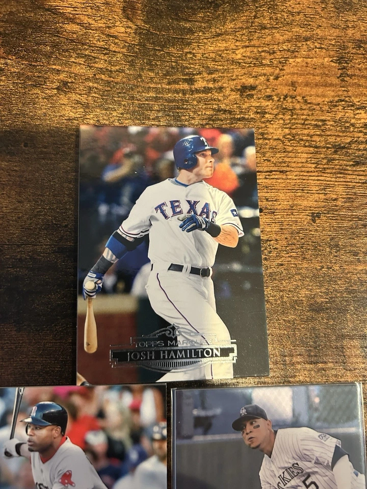 2011 Topps marquee 3 Cards - Josh Hamilton, Carl Crawford & Carlos Gonzalez - Image 4 of 4