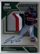 Jeren Kendall 2016 Panini Elite USA Collegiate Emerald Silhouette Patch AUTO /10