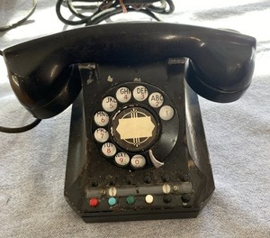 Antique Vintage Telephone Stromberg Carlson 12 Line Dial Black Desk Phone