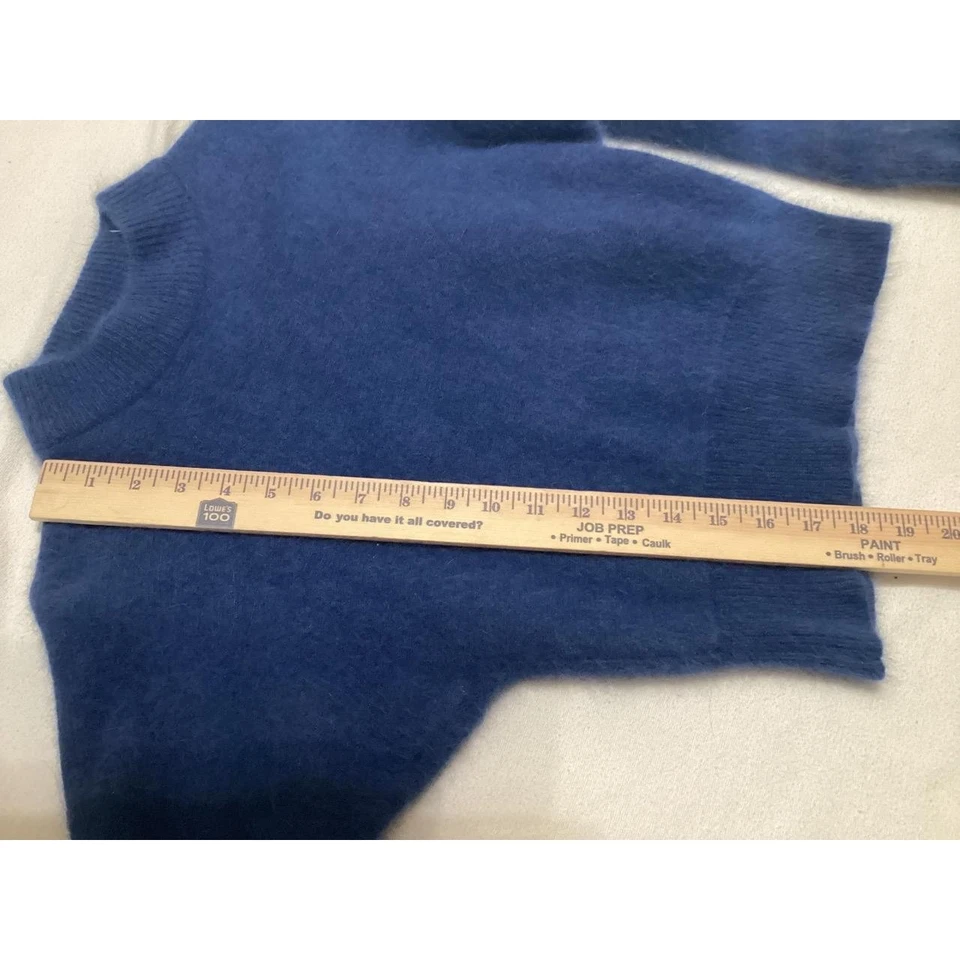 Rafaella petite small blue angora, lambs wool, nylon sweater vintage - Image 4 of 4