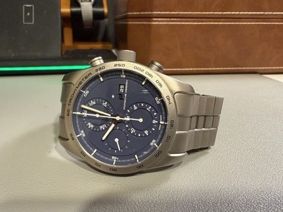 Porsche Design Series 1 Chronotimer Titanium  Pure Blue    6010.1.02.008.02.2