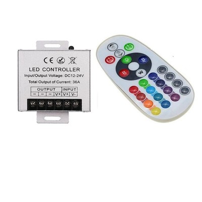 DC 12V-24V 36A LED Lights Controller 24Key Remote Controller for 3528 5050 5630