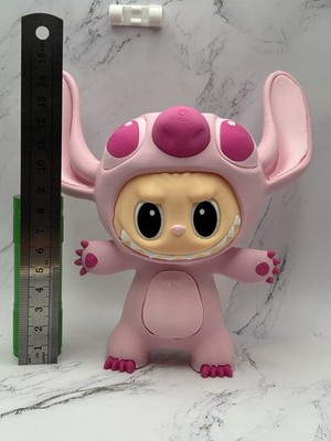 Stitch Family & Labubu Inspired  3D Printed Display Figure 14cmH Code 3D1023