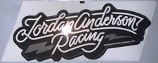 Jordan Anderson Racing - Black & White 5.75” x 2.25” Decals / Stickers - NASCAR