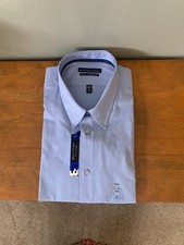NWT Geoffrey Beene men's dress shirts no iron fitted wrinkle free 17.5 34-35