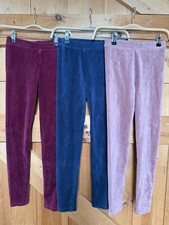 JCrew Crewcuts Lot of 3 Girls' Size 12 Velour Slim Leggings