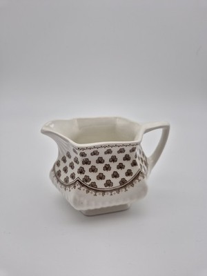 Adams Milchkännchen / Sahnekännchen   Made in England   Braun gemustert