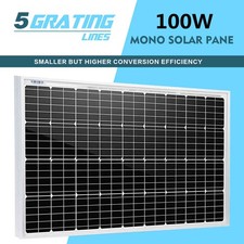 100 Watt 12 Volt Solar Panel Monocrystalline For Battery Charger Home Boat RV