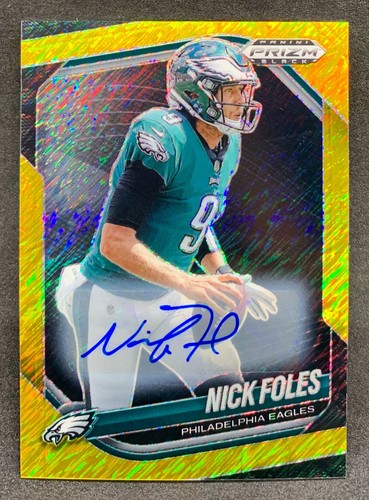 2025 Panini Prizm Black NICK FOLES Eagles Gold Shimmer FOTL Auto SP 8/10 #117