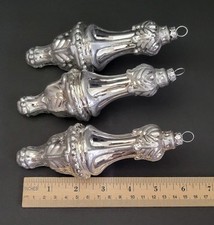 Blown Glass Finial Style Ornament Set Of 5