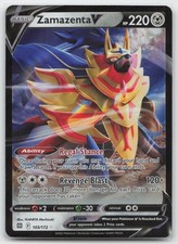 Brilliant Stars Zamazenta V 105/172 Pokemon ultra raro quasi nuovo planeta Mochizuki