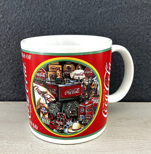 Vintage The Eras Of Coca Cola 1930 - 1940 3.75" Coffee Mug 1996 12 Fl Oz