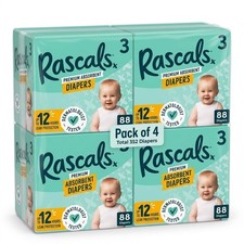 Rascals Premium Diapers Size 3, 352 Count 4x88 Bundle Deal Save 10
