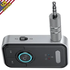 USB Wireless Bluetooth 5.3 Transmitter Receiver 2in1 for Vehicles Aux Adapter