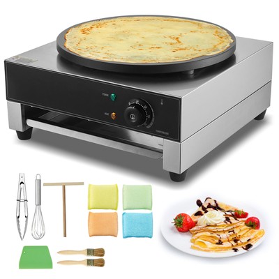 Uimoso 16-Inch Electric Crepe Maker, 1700W Non-Stick Commercial Machine