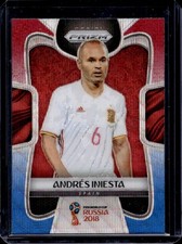 2018 Panini Prizm World Cup Andres Iniesta Red & Blue Wave #197 Spain