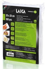 Laica VT3501 Confezione da 100 Sacchetti sottovuoto per alimenti Formato 20 x 28