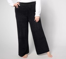 Barefoot Dreams Tall CozyChic Lite Wide Leg Seamed Pant Black L New