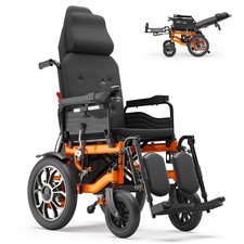 Foldable Reclining Electric Wheelchair 4 Wheel Scooter Wheelchair Aid Motorized