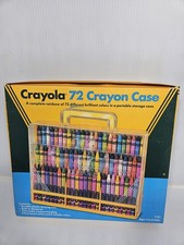 VINTAGE Crayola 72 Crayons Portable Plastic Storage Case 7740. New, Open Box