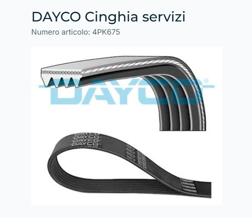 DAYCO 4PK675 Cinghia Poly-V - Immagine 2